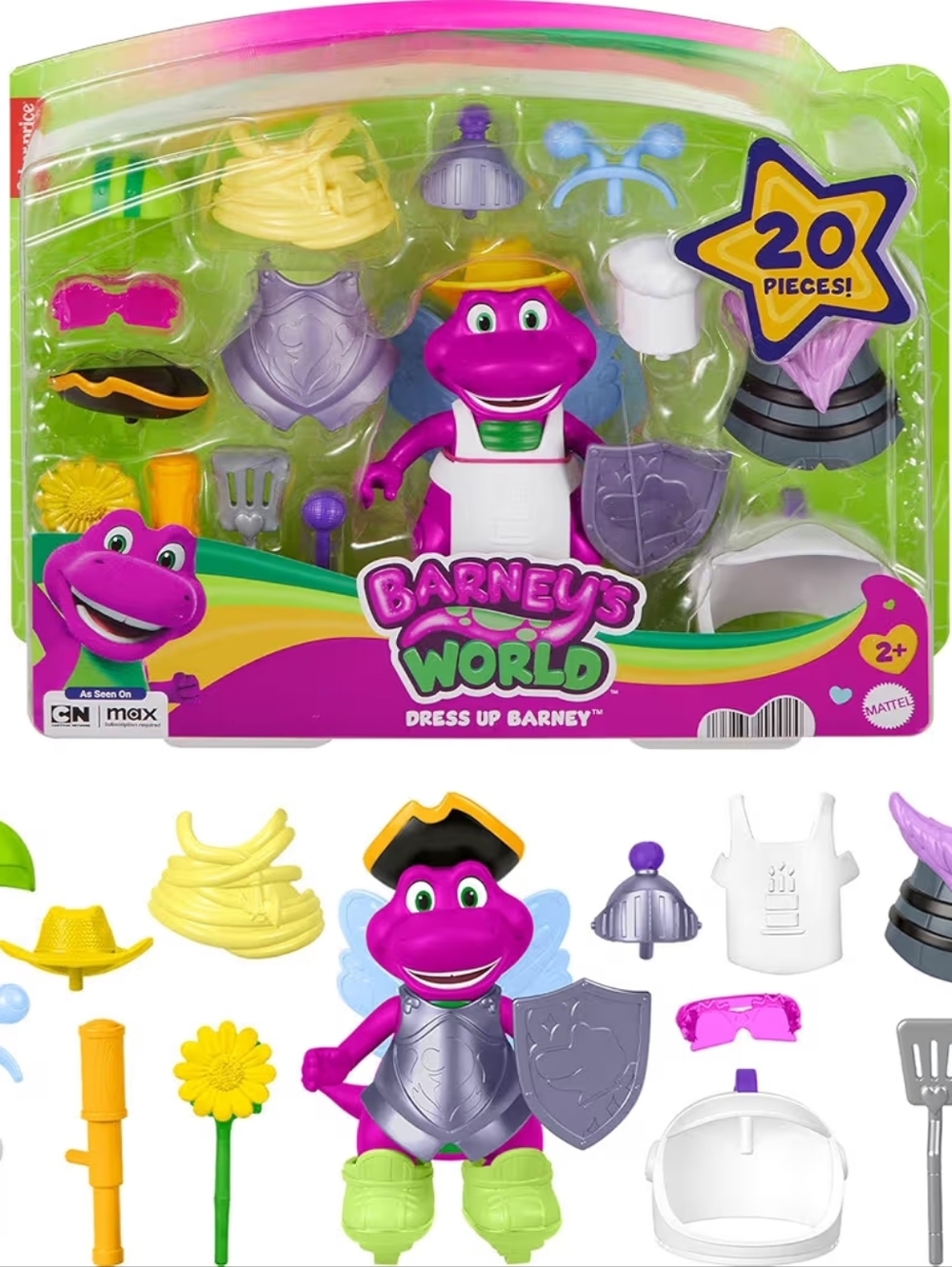 Fisher-Price Barney's World Toddler Toys, Dress-Up Set, 1 Figure and 20 Pieces